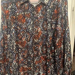 Eloquii Fit and Flare Printed Belted MIDI Dress-Any Season!